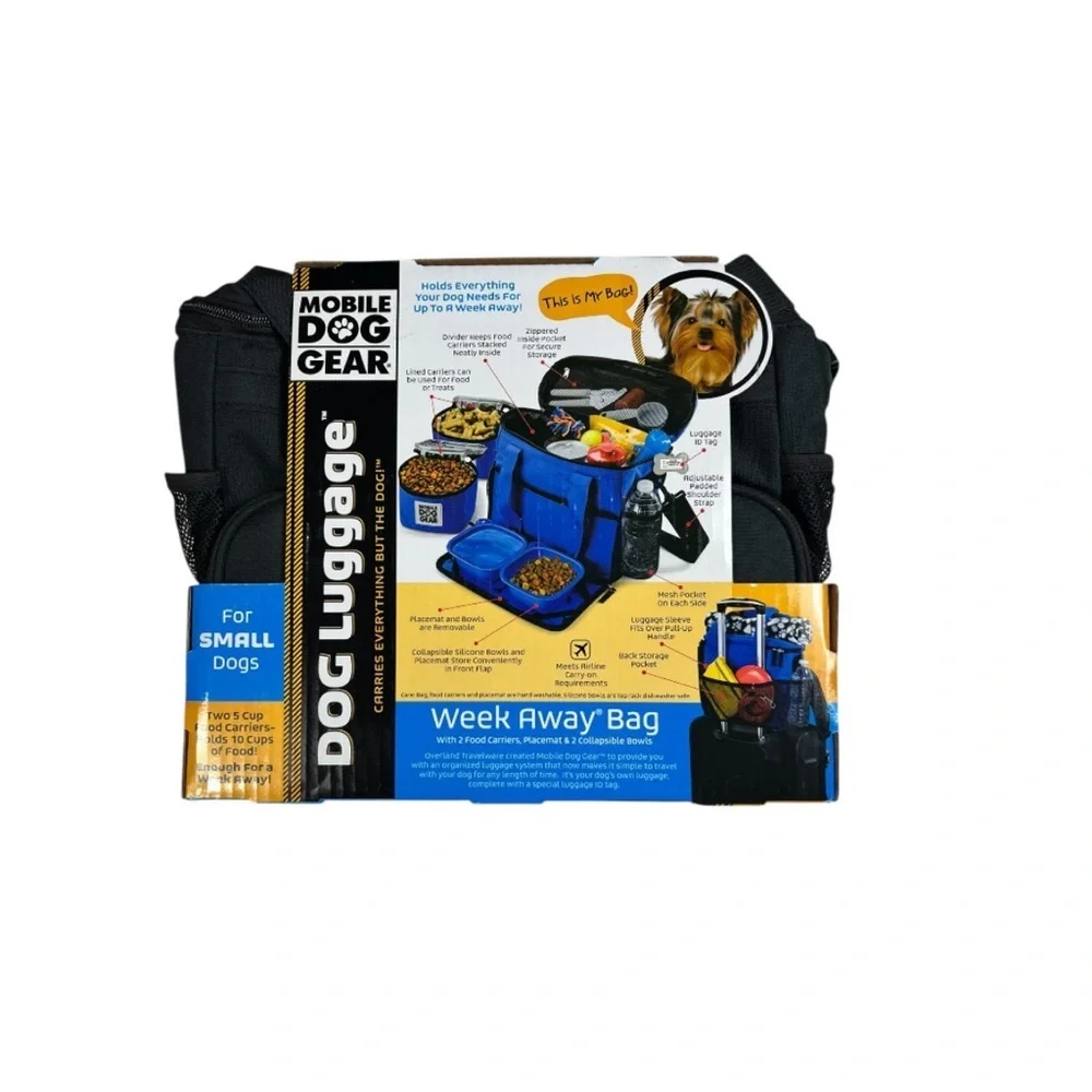 New In Package Black Mobile Dog Gear Week Away Bag (Small Dogs)